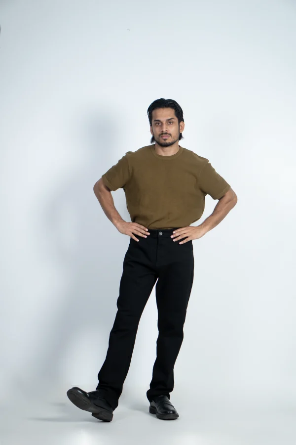 MEN'S REGULAR FIT DENIM-BLACK