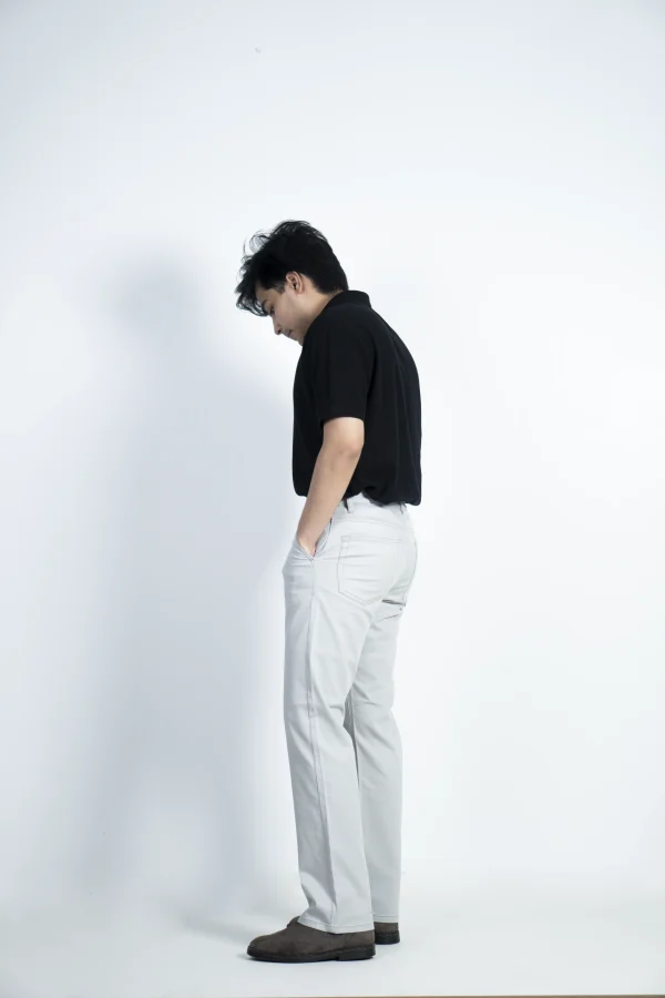 MEN'S REGULAR FIT CHINO PANT-GREY - Image 4
