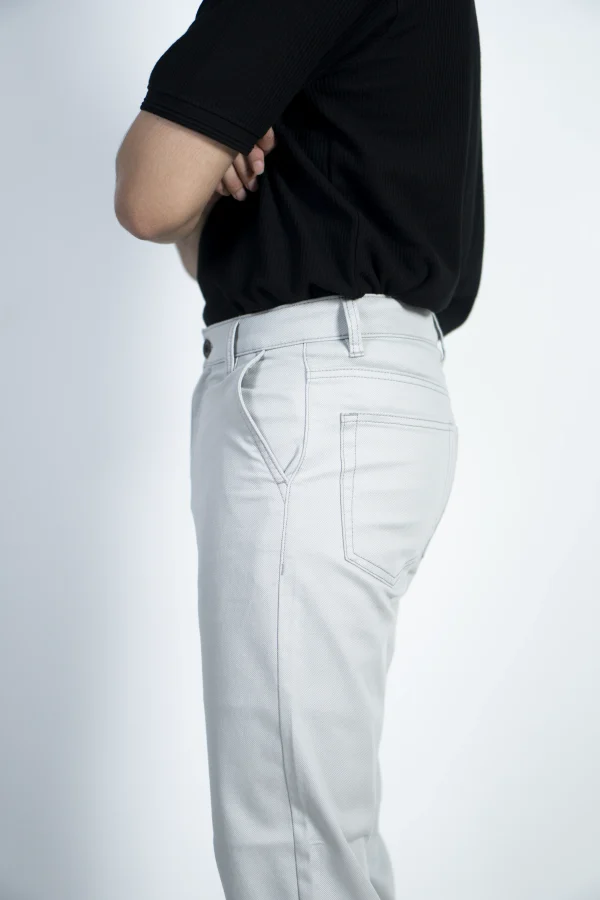 MEN'S REGULAR FIT CHINO PANT-GREY - Image 7