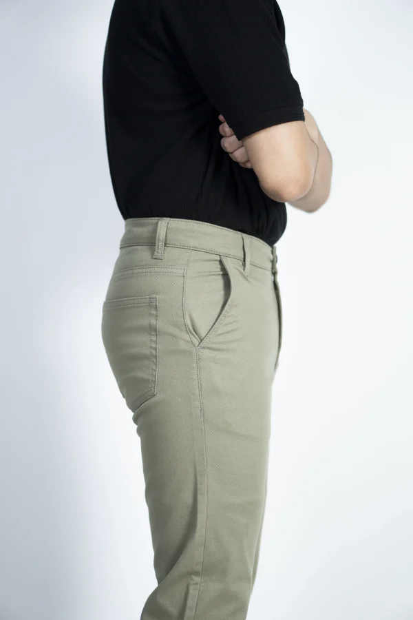 MEN'S REGULAR FIT CHINO PANT- LIGHT OLIVE - Image 6