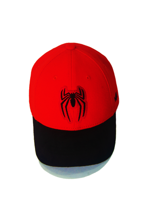 "SPIDER" KIDS CAP - RED & BLACK