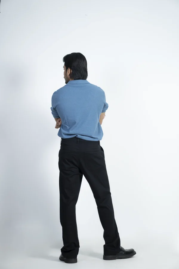 MEN'S REGULAR FIT CHINO PANT- BLACK - Image 7