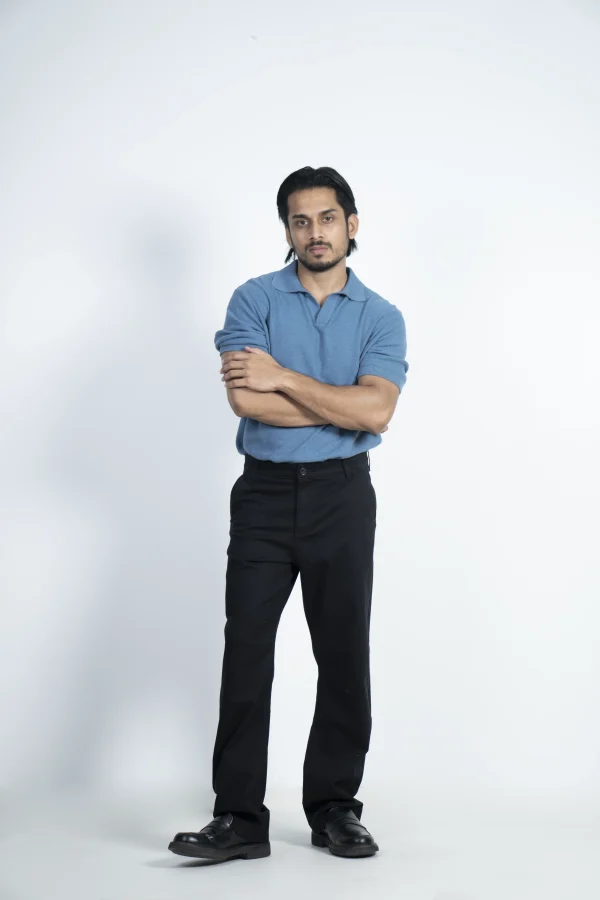 MEN'S REGULAR FIT CHINO PANT- BLACK - Image 3