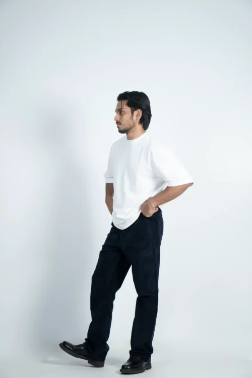 MEN’S LOOSE STRAIGHT FIT CORDUROY – DARK NAVY
