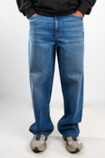 MEN’S BAGGY JEANS- MID STONE WASH - Image 4