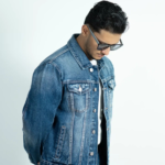 CROP DENIM JACKET -MID WASH