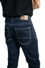 MEN'S REGULAR FIT JEANS- DARK RINSE WASH - Image 4