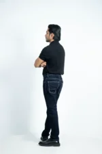 MEN'S REGULAR FIT JEANS- DARK RINSE WASH - Image 7
