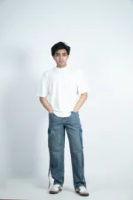 CARGO BAGGY JEANS- VINTAGE WASH