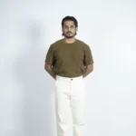 MEN'S REGULAR FIT DENIM CHINO-OFF WHITE