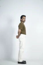 MEN'S REGULAR FIT DENIM CHINO-OFF WHITE - Image 7
