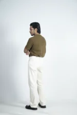 MEN'S REGULAR FIT DENIM CHINO-OFF WHITE - Image 5