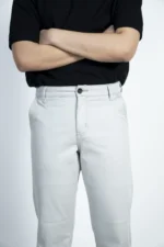 MEN'S REGULAR FIT CHINO PANT-GREY - Image 3