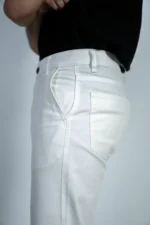 MEN'S REGULAR FIT CHINO PANT-WHITE - Image 5