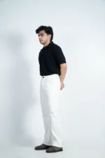 MEN'S REGULAR FIT CHINO PANT-WHITE - Image 4