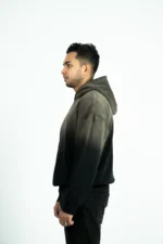 DROP SHOULDER SPRAY WASH HOODIE- BROWN WASH - Image 2