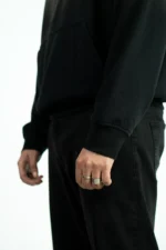 DROP SHOULDER SPRAY WASH HOODIE- BROWN WASH - Image 8