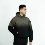 DROP SHOULDER SPRAY WASH HOODIE- BROWN WASH