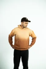 DROP SHOULDER SPRAY WASH HOODIE - RUSSET - Image 5