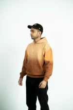 DROP SHOULDER SPRAY WASH HOODIE - RUSSET - Image 6