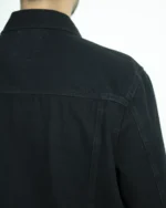 CROP JET BLACK DENIM JACKET - Image 5