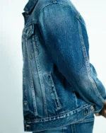 CROP DENIM JACKET -MID WASH - Image 4