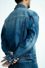 CROP DENIM JACKET -MID WASH - Image 7