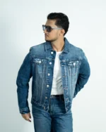 CROP DENIM JACKET -MID WASH - Image 2