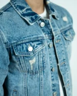 CROP DENIM JACKET -VINTAGE WASH - Image 2