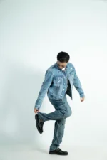 CROP DENIM JACKET -VINTAGE WASH - Image 3