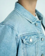 CROP DENIM JACKET -LIGHT WASH - Image 5
