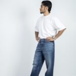 MEN'S BAGGY JEANS-MID WASH