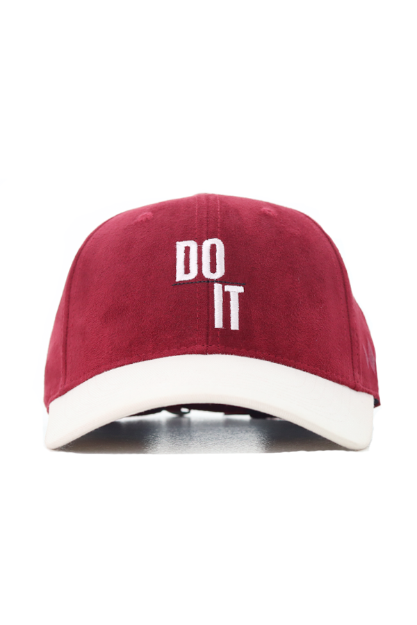 Do It Suede Edition Front view DO IT- MAROON & OFF WHITE (SUEDE FABRIC) - Image 1