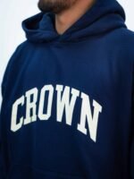 CROWN ENZYME WASH HOODIE -NAVY - Image 4
