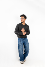 CARGO BAGGY JEANS- MID WASH - Image 3