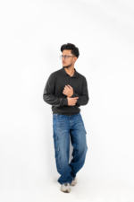 CARGO BAGGY JEANS- MID WASH - Image 3