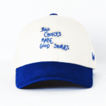 BAD CHOICES MAKE GOOD STORIES- OFF WHITE & ROYAL BLUE