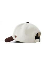 BELIEVE STATEMENT CAP – OFF WHITE & BROWN ( SUEDE FABRIC) - Image 4