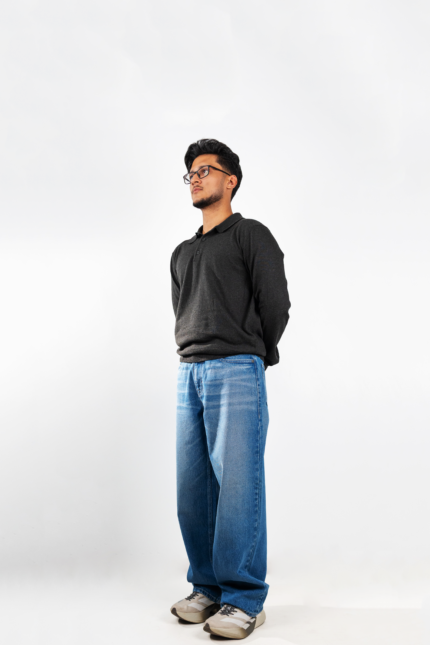 MEN’S BAGGY JEANS- MID STONE WASH