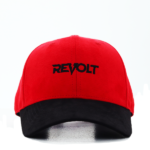 REVOLT- BLACK & RED ( SUEDE FABRIC)