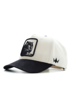 HIGH CROWN 3D PATCH PANTHER CAP – OFF WHITE & BLACK - Image 2