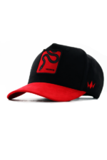 HIGH CROWN 3D DANGER VICIOUS SNAKE PATCH CAP – BLACK & RED - Image 2