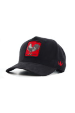 HIGH CROWN 3D COCK PATCH CAP – BLACK - Image 2